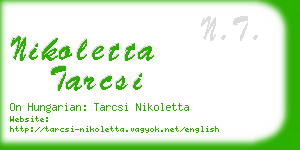 nikoletta tarcsi business card